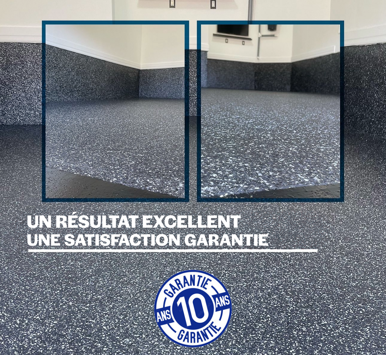 satisfaction garantie avec l'époxy Un résultat qui fait la différence avec un garage en époxy